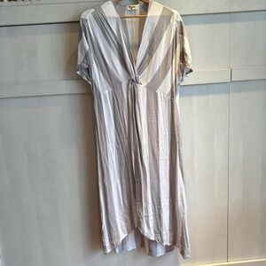 Grey and White Striped Getaway Maxi by Show Me Your Mumu